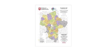 Mapa województwa mazowieckiego z podziałem na Lokalne Grupy Działania